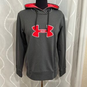 Under Armour Storm, Gray & Fluorescent Orange, Fleece Lined Hoodie